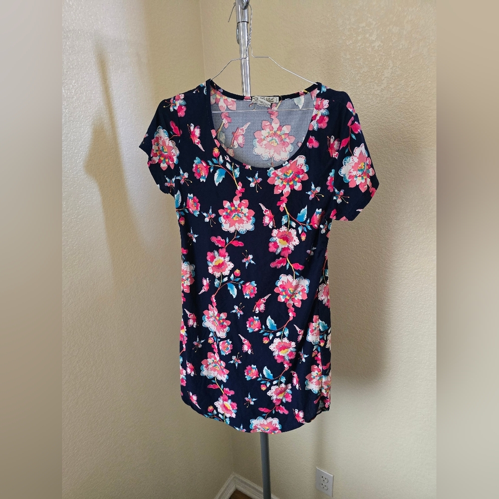 Young USA Floral Short Sleeve Dress